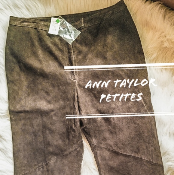 **NWT** Ann Taylor Suede/Leather Pant Size 12 - Picture 8 of 8